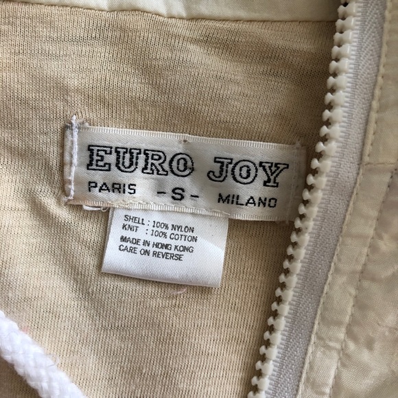 Vintage Euro Joy windbreaker jacket Flag Palm Tree - Picture 2 of 7